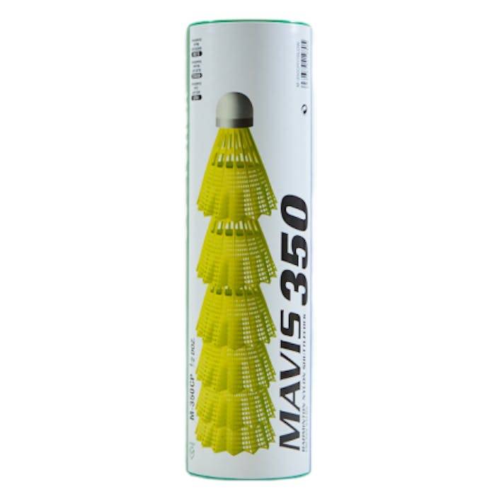 Mavis 350 6 Pcs Tube Slow Yellow, Unisex, Utrustning, Bollar, Badminton, Gul, Slow (Slow)