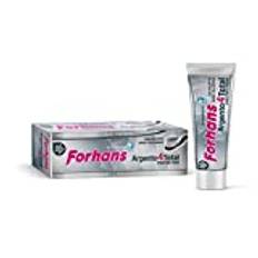 Forhans, Argento4TotalProtection Tandkräm i gel med kolloidalt silver, helverkande, antibakteriell tandkräm för munhygien, med natriumfosfat och karbonat, 75 ml