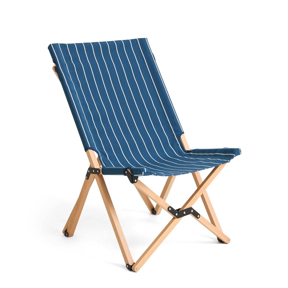 HAY Outdoor Market Folding Chair - Blue With Beige Stripe