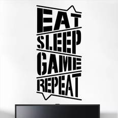 #5 Eat sleep game repeat - Wallsticker