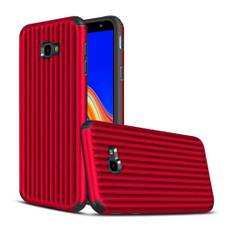 Samsung Galaxy J4 Plus (2018) resväska hybridfodral - Röd