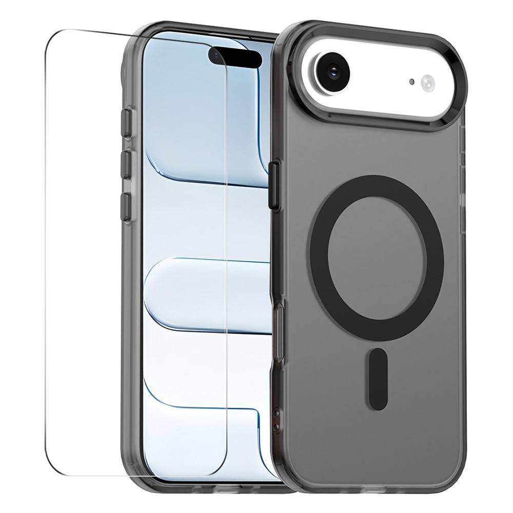 iPhone 17 Air - Magnetiskt Magsafe-kompatibelt skal - Inkl. Härdat glas skärmskydd - Vit