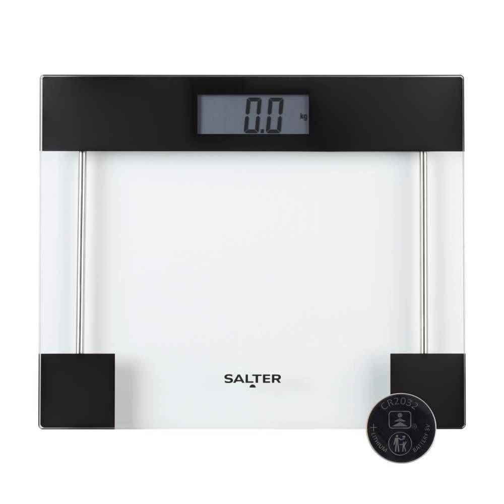 Salter SA00078BCFEU12 Glas Badevægt - Max 180kg - Glas/Sort