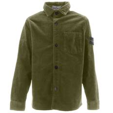 Stone Island Overshirt - Fløjl - Sage - Stone Island - 8 år (128) - Skjorte