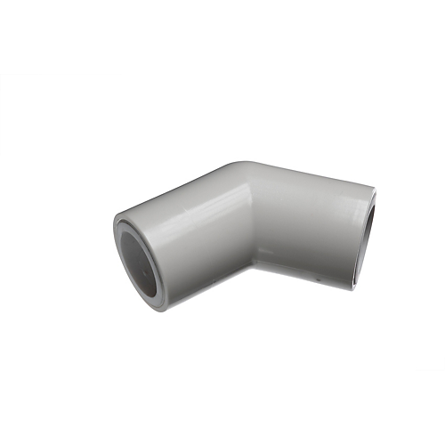 Altech K20 vinkel 45 gr. UV-resistent PVC, Råhvid RAL 9001, Ø 20 mm
