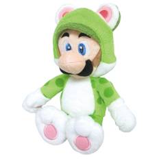 Sanei Boeki Super Mario 3D World Neco Luigi (S) Plush Toy Sitting Height 18cm 811882