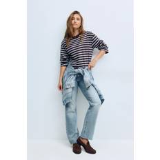 Gina Tricot-Scandi low straight jeans-low straight jeans-Blå-36-Dame