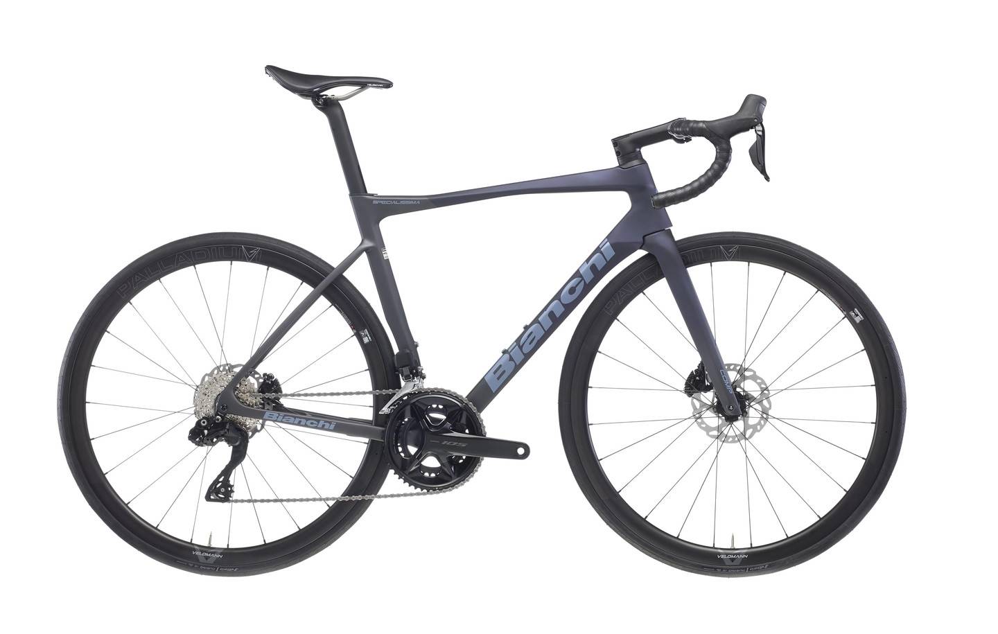 Bianchi Specialissima Comp Racercykel Black/Deep Blue/Grey Full Matt, Str. 50 - Svart (50)