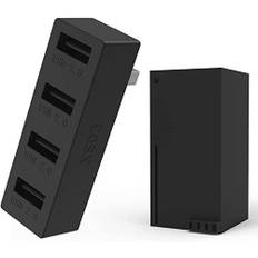 4 portar USB Hub 2.0 för Xbox-seriens X/S, höghastighets USB-hub splitter expansionsadapter kompatibel med Xbox-seriens X/S-konsol