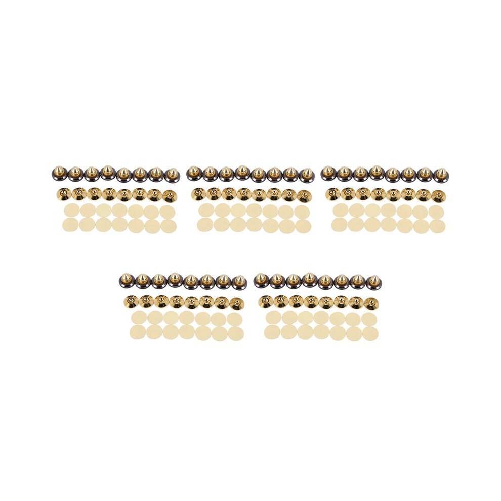 40 Set Golden-Plated Speaker Spikes, Speaker Stands CD Audio Subwoofer Amplifier Turntable Isolation Feet