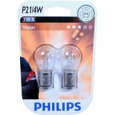 P21/4W Pære - Philips Premium -  2 stk  - Hurtig levering