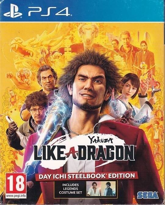 Yakuza Like A Dragon - Day Ichi Steelbook Edition - i Folie - PS4 (AA Grade) (Genbrug)