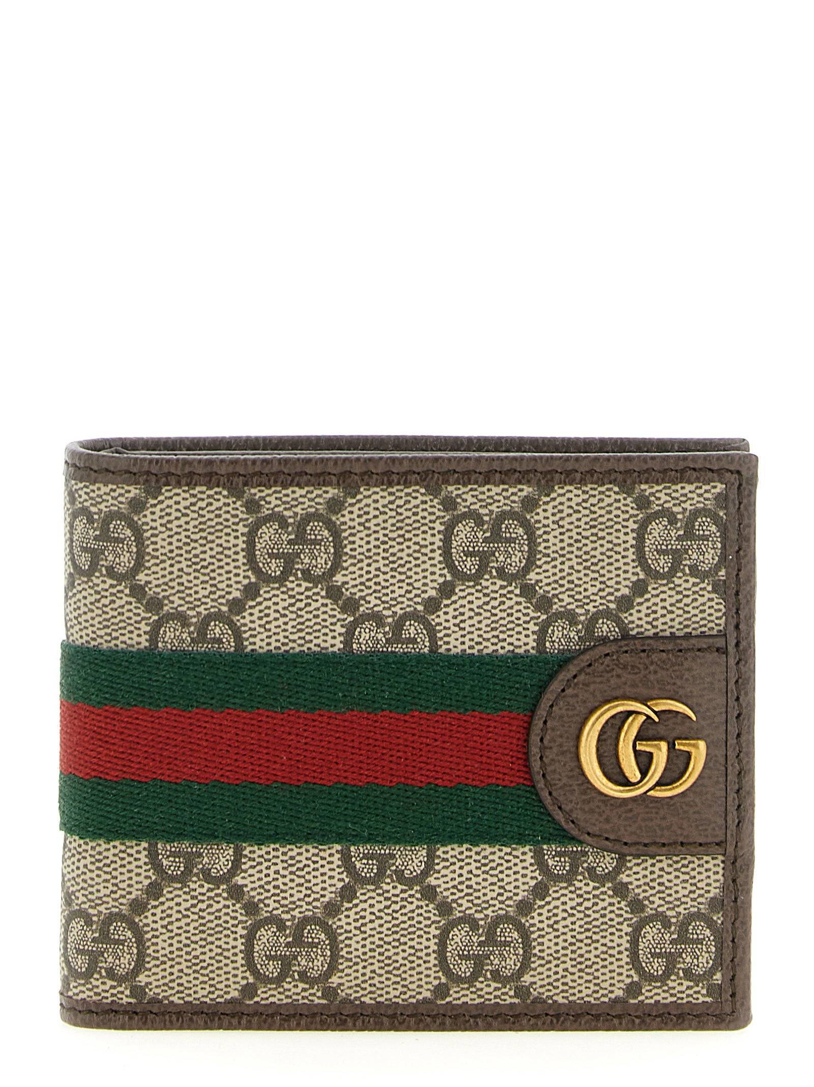 Gucci Ophidia plånbok i beige polyuretan