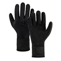 pdodo 5 mm neoprenhandskar, 3 mm termiska handskar termiska varma, 3 mm/5 mm neopren-dyklampor, halkfria handskar för män och kvinnor bär resistenta simhandskar för surfing fiske