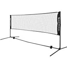 SONGMICS 5 m badmintonnät, tennisnät, höjdjusterbart, set bestående av nät, robust järnram och transportväska SYQ500HV1