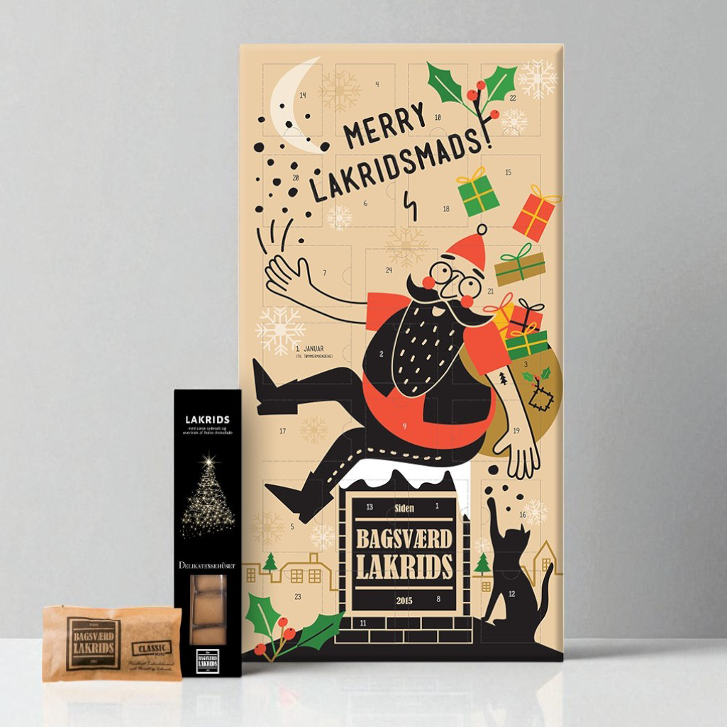Bagsværd Lakrids julekalender 2025 + Gratis lakridsgave - Gaveæske + mini plade
