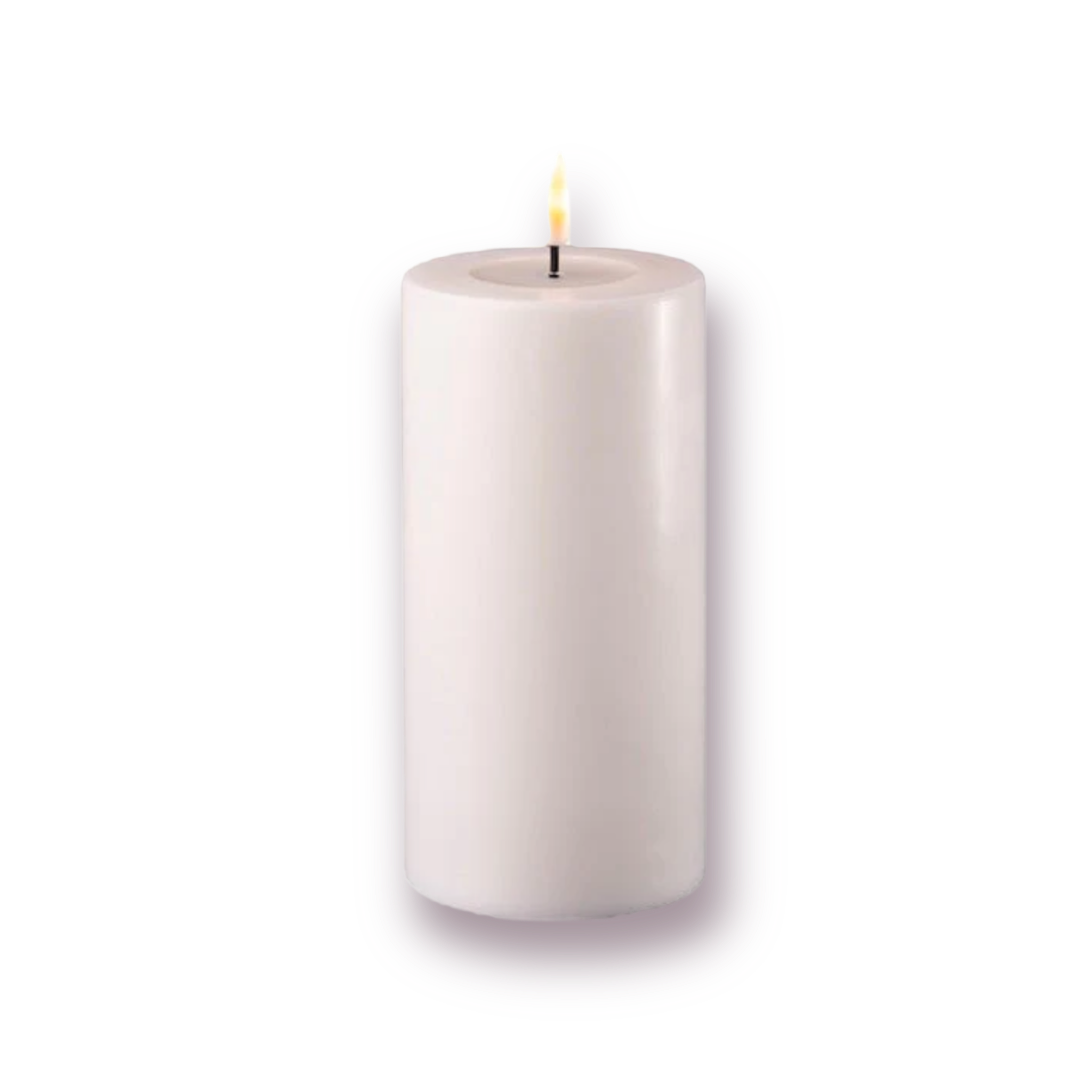 Blockljus LED - Ø 7,5 X 15 Cm: Olivgrön