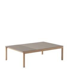 Muuto Couple Coffee Table 3 Plain 84.5 x 120 - Lys Blå/Mørk Eg Taupe/Oak