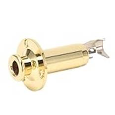 6.35mm Guitar Output Jack Socket, Metal Construction Endpin Pickup Jack Socket för Akustiska Elektriska Gitarrer, med Stark Kompatibilitet, Kompakt och Praktisk, Gjord Av Utmärkt
