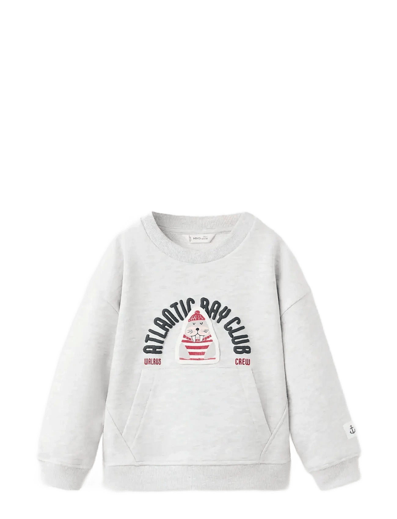 MANGO Printed Cotton Sweatshirt | Grey | 5-6