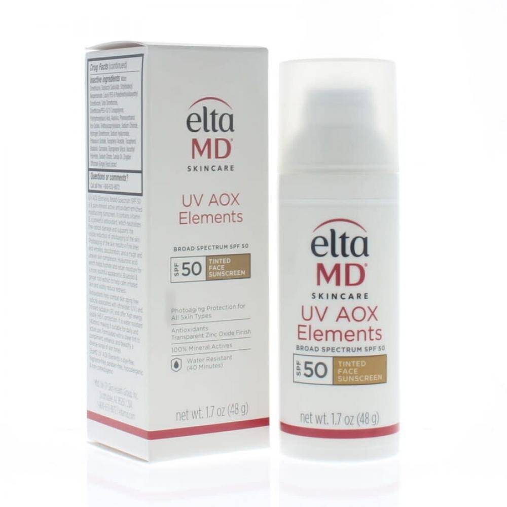 Eltamd Uv Aox Elements Spf 50 Tinted Face Sunscreen Water Resistant 1.7 Oz Skin Care 827854010111