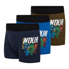 LEGO® Wear Ninjago Boxershorts - 3-pak - LwAgan - Blå/Grøn - LEGO® Wear - 3-4 år (98-104) - Boxershorts