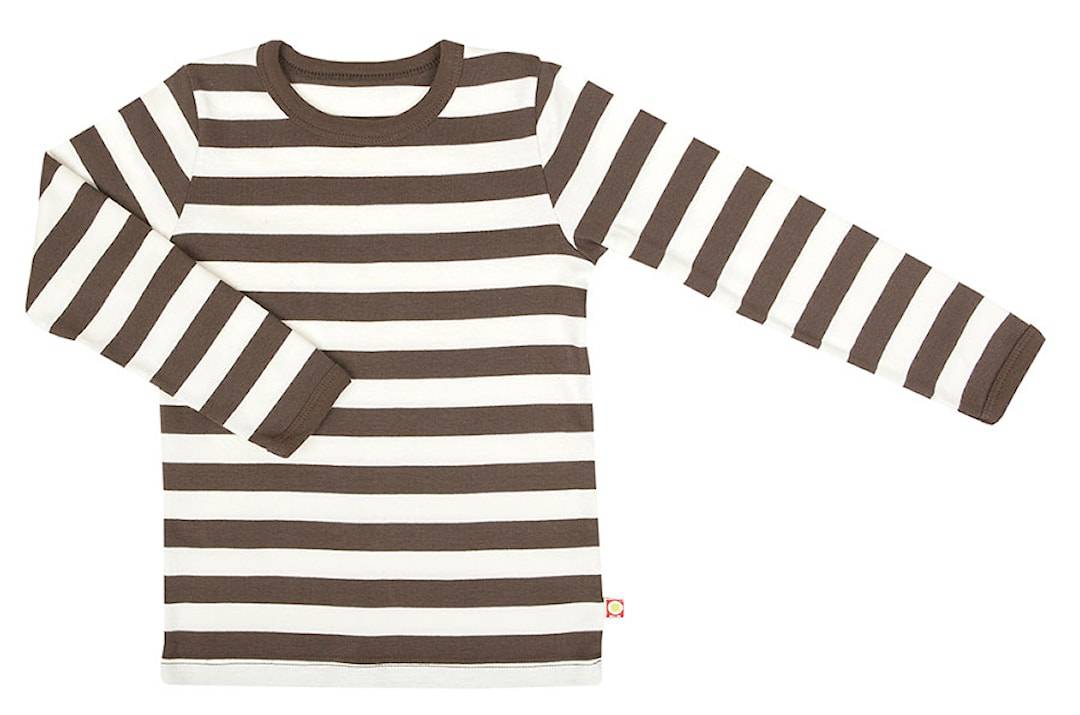 Katvig Långärmad Randig Blus Kat.stripe Kat.Stripe-98 cm Brun 74 cm Pojkar, Flickor