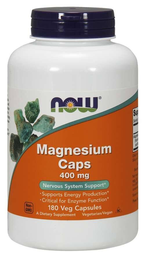 Magnesium NOW Foods  400 mg 180 vegkapslar