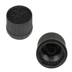 Barnsäker kapsyl svart 18 mm för små flaskor i glas och plast
