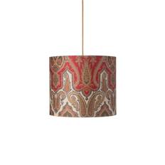 Fabric lampshade C Brocade Green/Gold