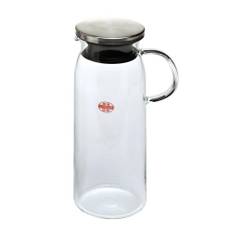 iwaki AGC Techno Glass Heat Resistant Glass Barley Tea Pot Pitcher 1 Liter Round Cold Water Pot Cold Water Bottle Jug KT294-SV