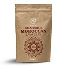 Rhassoul Moroccan Lava Clay Powder - 250g - Pure Moroccan Ghassoul - Red Clay - Ghassoul Clay for Face, Hair, Body - Natural Moroccan Clay - Deep Skin Pore Cleansing - Red Cosmetic Clay Powder