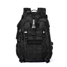 40L Camping Backpack Military Bag Men Travel Bags Tactical Molle Climbing Rucksack Hiking Outdoor - Black - one-size