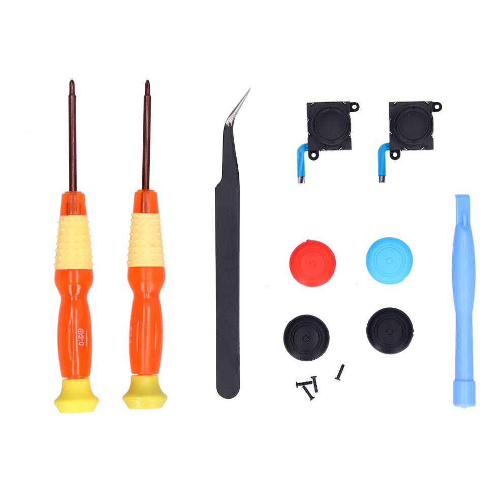 Komplet reparationsløsning til Nintendo Switch Controller, reparationsværktøjssæt til udskiftning af joystick, analog tommelfingerstik, drift,