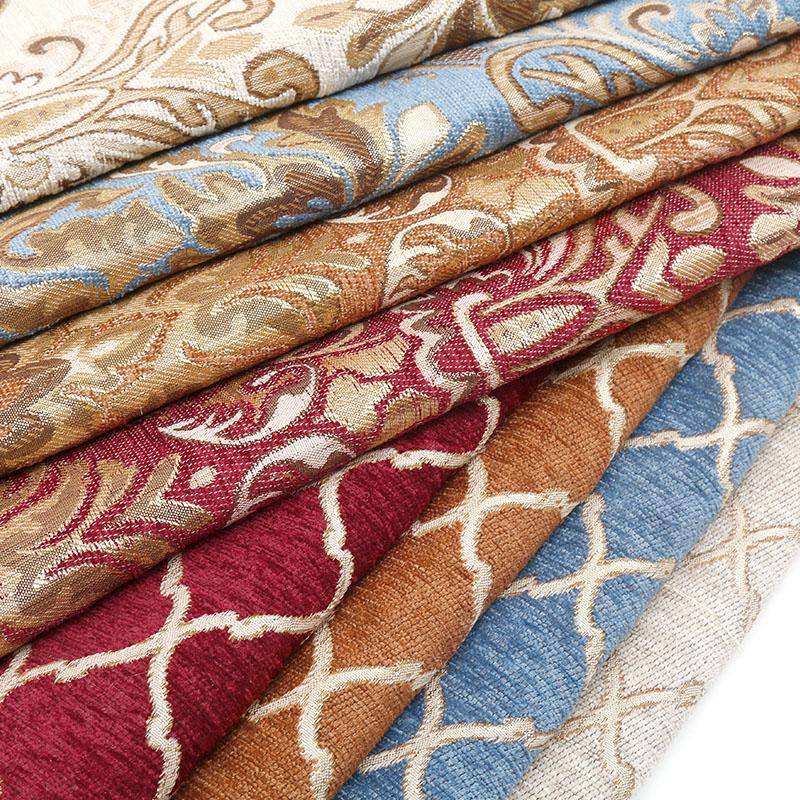 Jacquard Chenille Sofftyg Europeisk Stil Hög Precision för Möbeltapetsering Heminredning Draperier Överdrag Metervara
