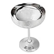 Champagne Coupe Glasögon Metall Champagneglas Cocktailglas i Rostfritt Stål Fest Champagnekoppar för Fest, Hem, Bar, Bröllop (Flower Ear Cup Spegel)