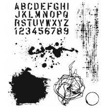 Tim Holtz Cling Stamps 7X8.5 - Grunged CMS402