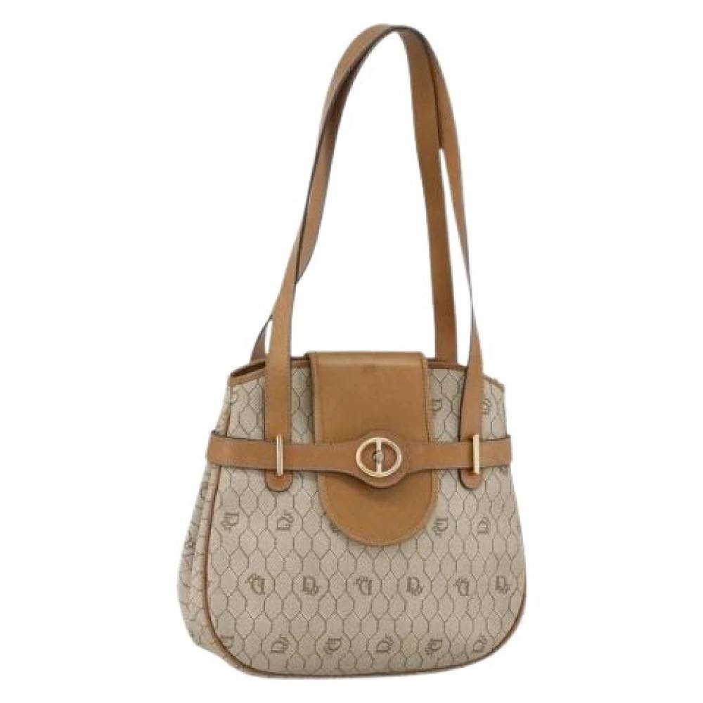 Dior Vintage Pre-owned Vintage Skuldertaske - Vintage - Dame - Beige - ONE SIZE - Uld