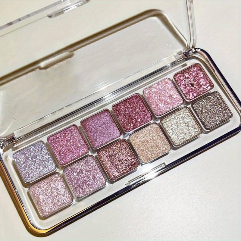 TEMU Dikalu Flash New 12 Color Glitter Pearl Eyeshadow For Highlighting And Enhancing Your Look