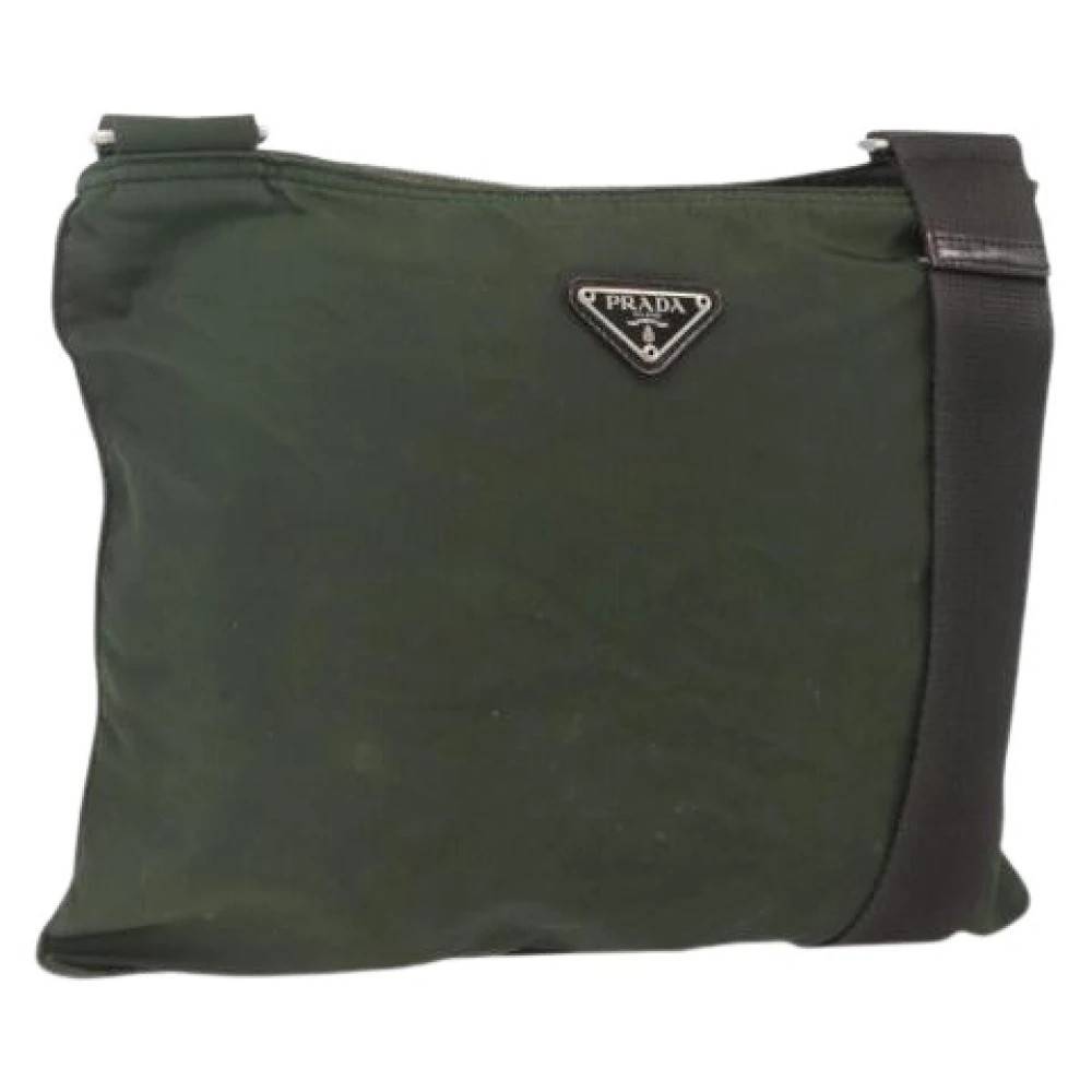 Prada Vintage Pre-owned Nylon Cross Body Bag - Vintage - Dame - Grøn - ONE SIZE - Nylon