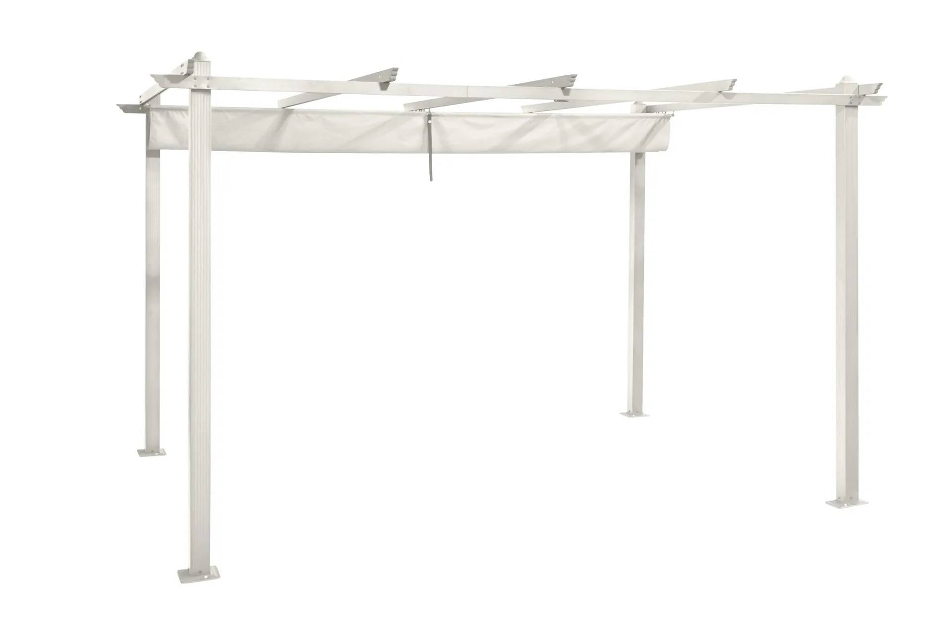 Comfort GardenPorto Stor Pergola 4x3 m i aluminium med tagHvid