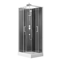 Duschkabin Cio Square 70X90X220Cm Vit/Svart