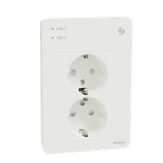 Vägguttag Exxact Primo Infälld 2-vägs 2x USB A+C Schneider Electric