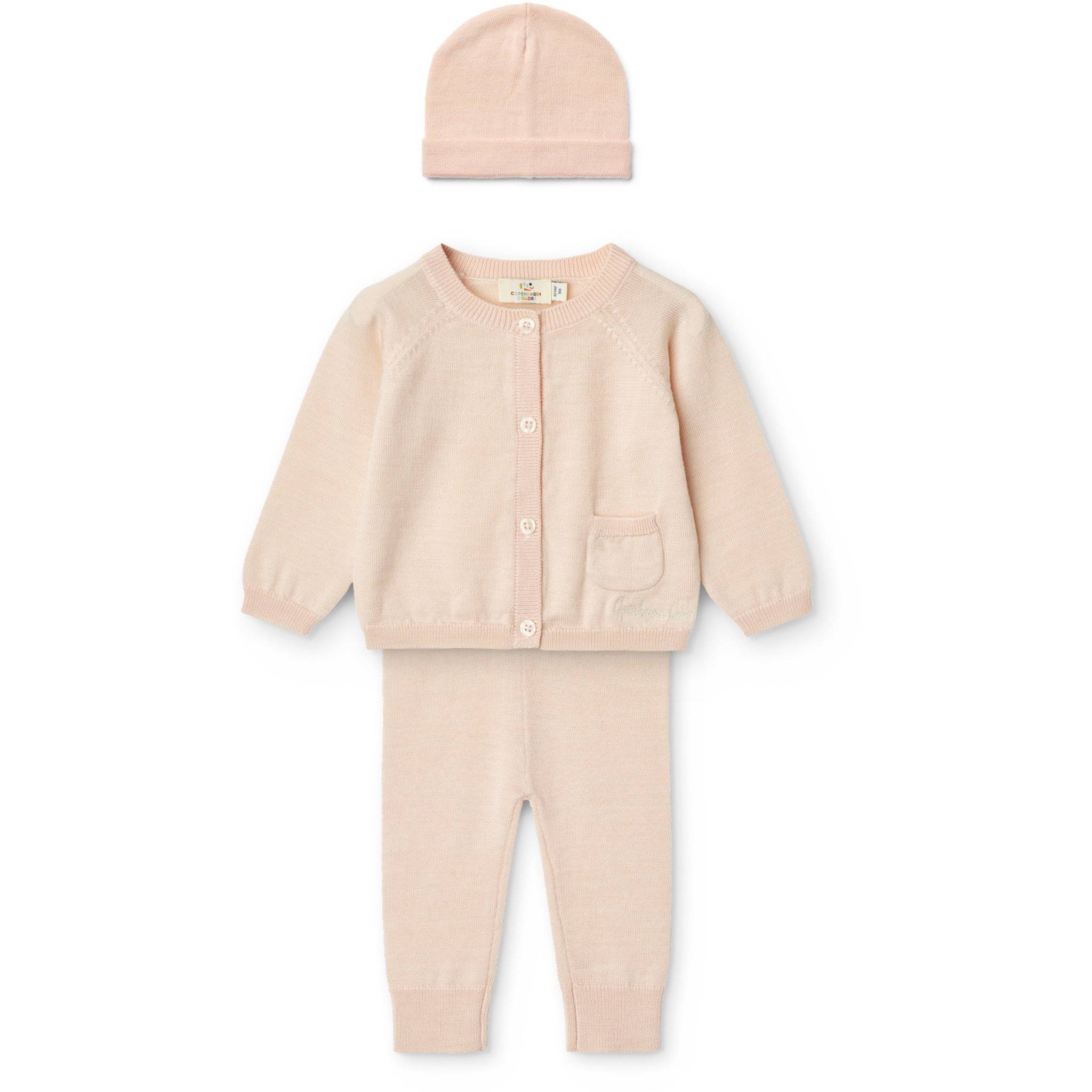 COPENHAGEN COLORS Soft Pink Classic Merino Baby Sæt Str. 62