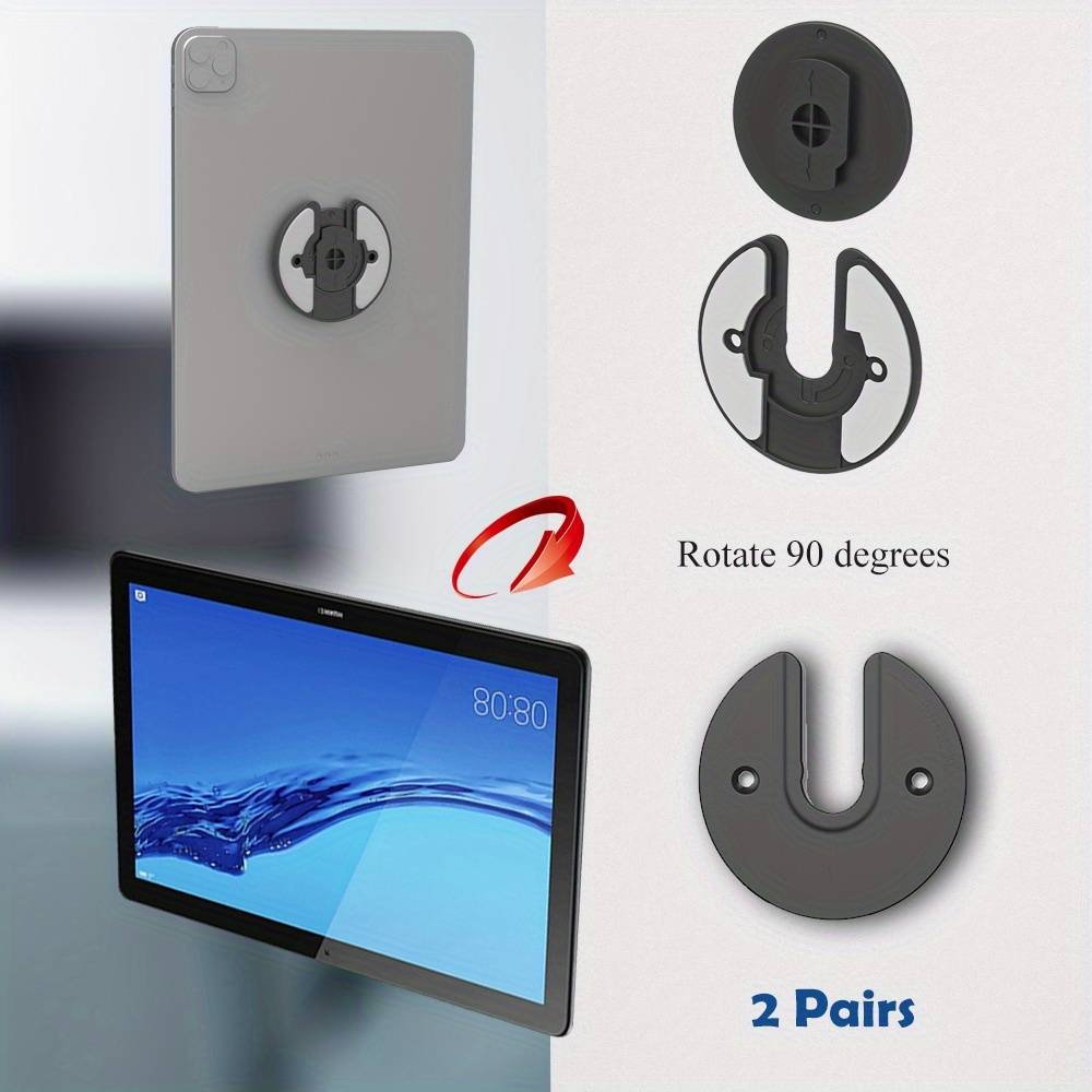 TEMU Universal Tablet Wall Mount Adjustable 90 Degrees Rotating Tablet Holder Fit For Ipad, Kindle, E-reader And More