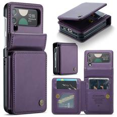 CaseMe RFID blocking Tegnebog Cover Samsung Galaxy Z Flip 4 Lilla