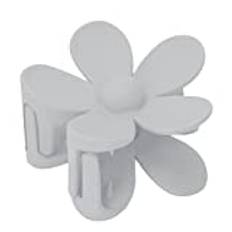 Styling Flower Claw Clip, Lightweight Big Flower Hair Clip Anti Slip Dual Locking Teeth Stor för flickor för kvinnor(Ljusgrått)