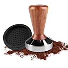 Gvolatee kaffe tamper, espresso tamper, kaffeamper av rostfritt stål, inklusive tampermatta, design kaffe tamper set, tamper 51 mm, för kaféer och kaffeälskare