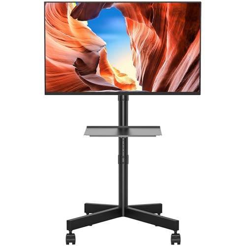 BONTEC TV Ständer Rollbar für 23-60 Zoll, 25 kg, VESA 400x400 mm