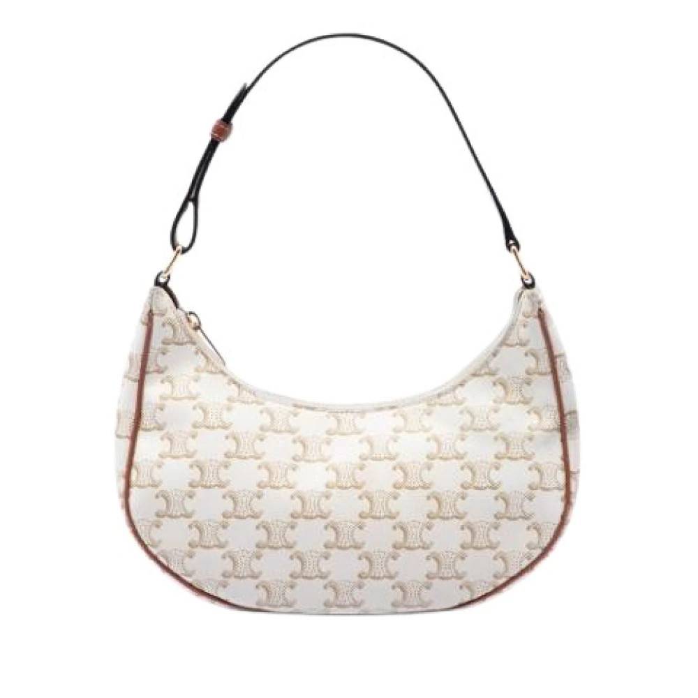 Celine Vintage Pre-owned Ava Skuldertaske - Vintage - Dame - Hvid - ONE SIZE - Uld